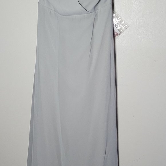 Birdy Grey Bridesmaid Dress Gray Large Convertible Straps Pockets Womens Wedding - Picture 7 of 13